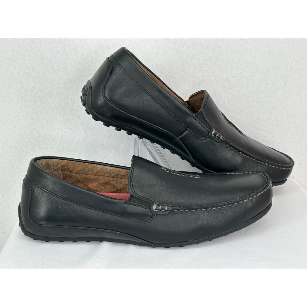 Florsheim Throttle Driver Leather Round Moc Toe Rubber Sole Loafers 10.5M - Picture 3 of 8